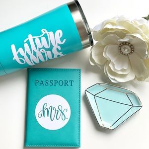 Future tumbler mrs passport cover and ring dish